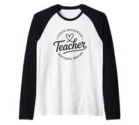 Escuchar Animar al Maestro Motivar Inspirar corazón Camiseta Manga Raglan