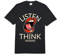 Escuchar Pensar y Responder Declaración Divertida Comfort Colors Adult Heavyweight T-Shirt