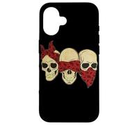 Escuchar See Speak No Evil Skull Heads Gangsters Carcasa para iPhone 16