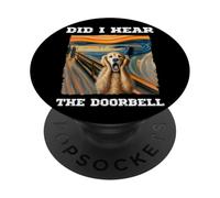 ¿Escuché el timbre? Perro molesto sorprendido divertido canino PopSockets PopGrip Adhesivo