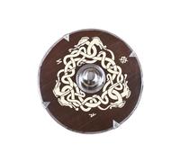 Escudo Anglosajón Con Motivo De Serpientes Y Runes, 61 Cm