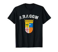 Escudo Aragones. Bandera de Aragon, diseño moderno vintage Camiseta