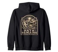 Escudo Cruz Cristiano El Camino Permanece Montaña Sudadera con Capucha