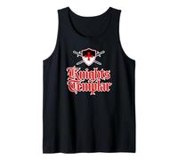 Escudo Cruzado de Caballeros templarios y Espadas Cruzadas Camiseta sin Mangas
