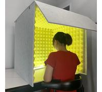 Escudo de aislamiento de sonido portátil para cabina vocal, caja insonorizada de escritorio para podcasts de estudio, transmisión de canto, mejora la calidad de audio y reduce el ruido