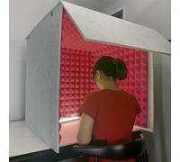 Escudo de aislamiento de sonido portátil para cabina vocal, caja insonorizada de escritorio para podcasts de estudio, transmisión de canto, mejora la calidad de audio y reduce el ruido