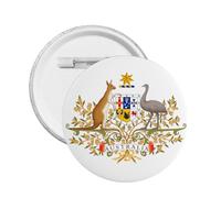Escudo de armas de Australia redondo botón insignia apoyo Australia emblema Pin decoraciones australianas, Medium, Plástico