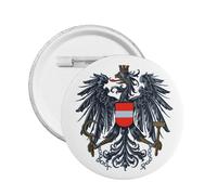 Escudo de armas de Austria redondo botón insignia soporte austriaco emblema pin decoración austriaca, S, Plástico