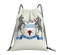 Escudo De Armas De Botsuana Unisex Mochilas Deportiva Ajustable Mochila Con Cordón Impermeable Bolsa De Gimnasio Para Baloncesto Voleibol Natación