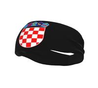 Escudo de armas de Croacia Diademas Diademas deportivas Diadema de entrenamiento que absorbe la humedad Banda para el sudor Diademas para correr Diadema para correr