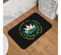 Escudo De Armas De El Salvador Alfombra Exterior Cómoda Felpudos Entrada Secado Rápido Felpudos para Pasillo Puerta Cocina 40X60Cm