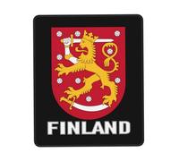 Escudo De Armas De Finlandia Bandera Emblema Finlandés Mouse Pad Bordes Cosidos Alfombrilla De Escritorio Duradero Mousepad para Hogar Oficina Pc 25X30Cm