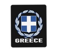 Escudo De Armas De Grecia Emblema Griego Alfombrilla De Ratón Duradero Mousepad Bordes Cosidos Alfombrilla De Escritorio para Gaming Ordenador Oficina 25X30Cm