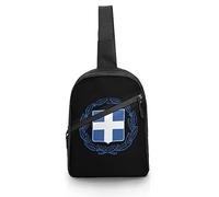 Escudo de Armas de Grecia Sling Bag Crossbody Shoulder Travel Chest Backpack Mochila Plegable para Deportes Compras Senderismo