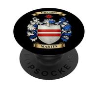 Escudo de Armas de la Familia Martin e Historia de Apellidos PopSockets PopGrip Adhesivo