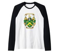 Escudo de Armas de la Familia Robinson Camiseta Manga Raglan