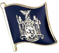 Escudo de armas de la Libertad de la Justicia del Estado de Nueva York, escudo de armas de Estados Unidos, sello del río Hudson, pin esmaltado de 1,7 cm