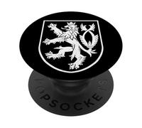 Escudo de armas de la República Checa con símbolo del león PopSockets PopGrip Adhesivo