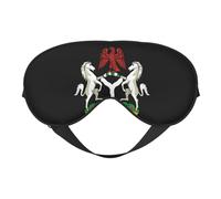 Escudo de armas de Nigeria 14 Escudo de armas de Nigeria Máscaras para dormir Correa ajustable Máscara de ojos suave para mujeres Hombres Viajes Trabajo Hogar
