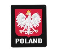 Escudo De Armas De Polonia Bandera Emblema Polaco Mouse Pad Antideslizante Mousepad Bordes Cosidos Alfombrilla De Ratón para Oficina Hogar Ordenador 25X30Cm