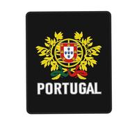 Escudo De Armas De Portugal Bandera Emblema Portugués Alfombrilla De Ratón Bordes Cosidos Mouse Pad Agradable Alfombrilla De Escritorio para Oficina Pc Hogar 25X30Cm