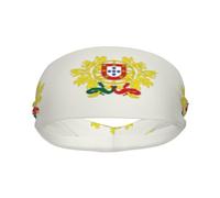 Escudo De Armas De Portugal Hombre Mujer Cinta Sudor Cabeza Elástica Cinta Pelo Deporte Antideslizante Diadema para Yoga Ciclismo Fitness Entrenamiento