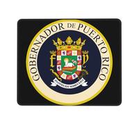 Escudo De Armas De Puerto Rico Alfombrilla De Ratón Base De Goma Alfombrillas De Mouse Pequeña Alfombrilla para Ratón para Computadora Hogar Escritorio 25X30Cm