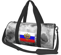 Escudo de Armas de Rusia Bandera de Rusia Equipaje de Viaje Bolsa de Lona Bolsa de Lona Plegable con Ruedas Deportivas, Marmoleado