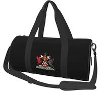 Escudo de Armas de Trinidad y Tobago Bolsa de Viaje para Equipaje Bolsa de Lona Deportiva con Ruedas Plegable, Color Negro