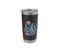 Escudo de armas de Ucrania Emblemas nacionales Tryzub Vaso térmico de acero inoxidable de doble pared