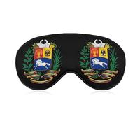 Escudo de Armas de Venezuela Máscara de dormir cubierta de ojos para dormir con los ojos vendados con correa ajustable bloquea la siesta de viaje nocturna ligera para hombres y mujeres