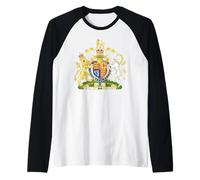 Escudo de Armas del Reino Unido y Banderas de países del Mundo, Amante de la geografía Camiseta Manga Raglan