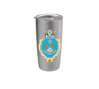 Escudo de Armas Real de Irán Corona de la Emperatriz de la Era Imperial de Shahbanou Vaso térmico de acero inoxidable de doble pared