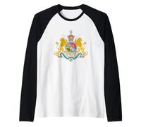 Escudo de Armas Real histórico de Irán León Persa y Escudo del Sol Camiseta Manga Raglan