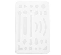 Escudo de Borrado de 27 Agujeros Plantilla de Dibujo de Ingeniería Multiusos Regla de Patrón Juego de 10 Piezas para Arquitectos Ingenieros Artistas Acero Inoxidable Naranja (Transparente)