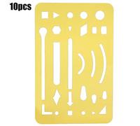 Escudo de borrado de 27 agujeros Plantilla de dibujo de ingeniería multiusos Regla de patrón Suministros de arte naranja transparente de acero inoxidable para arquitectos (Naranja)