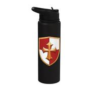 Escudo De Caballero Guerrero Divertido Medieval Ren Faire Jousting Stainless Steel Insulated Water Bottle