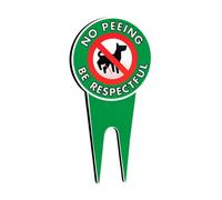 Escudo De Césped Contra Dogurina - Signo H Post Metal Post, Perro Pee UV Resistente | Advertencia Del Panel Del Jardín "Por favor, Respeta La Propiedad" Para Jardín, Entrada, Protecti