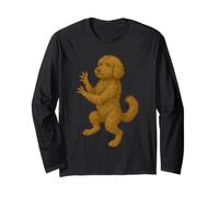 Escudo de criatura mítica del perro legendario de Goldendoodle medieval Manga Larga