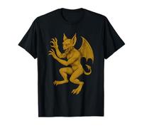 Escudo de gárgola Fantasía Renacentista Heráldica Monstruo Medieval Camiseta