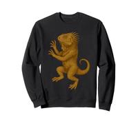 Escudo de iguana Renacimiento Fantasía Heráldica Medieval Animal Sudadera