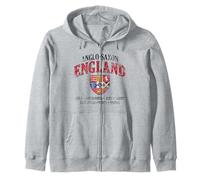 Escudo de Inglaterra anglosajona con letras blancas envejecidas Sudadera con Capucha