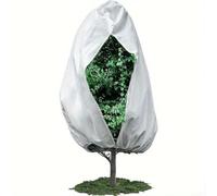 Escudo de invierno de tela no tejida con cremallera y cierre de cordón para una protección fiable contra heladas y fácil ajuste para adaptarse a varios tamaños de plantas (300 x 300 cm, blanco)