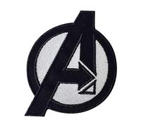 Escudo de la agencia S.H.I.E.L.D. de Avengers - Parche bordado para coser o planchar (7,5 x 9 cm), color negro, de Real Empire.