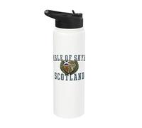 Escudo de la Isla de Skye Escocia Envejecido Stainless Steel Insulated Water Bottle