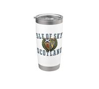 Escudo de la Isla de Skye Escocia Envejecido Vaso térmico de acero inoxidable de doble pared