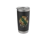 Escudo de la nación Osage de la bandera del estado de Oklahoma Vaso térmico de acero inoxidable de doble pared
