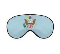 Escudo de los Estados Unidos Antifaz para dormir Sombra de ojos con correa ajustable Venda para los ojos para viajes en avión
