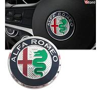 Escudo de Muestra Compatible con Alfa Romeo Giulietta Myth 147 159 156 4C Brera Logotipo Adhesivo de 40 mm para el Volante Verde
