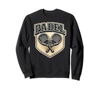 Escudo de Padel Pala Cruzada Jugador de Tenis Regalo Vintage Sudadera